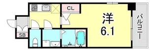 エスリード神戸兵庫駅マリーナスクエア【5階】の間取り