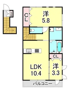 兵庫県神戸市垂水区名谷町【アパート】の間取り