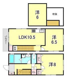 兵庫県西宮市一里山町【一戸建】の間取り