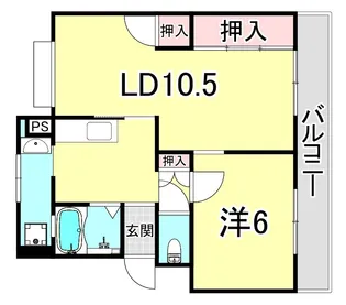 1LDKの間取り画像