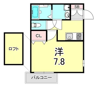 兵庫県神戸市東灘区魚崎西町4丁目【アパート】の間取り