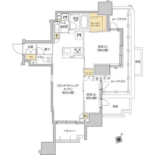 グレーシアフィット三軒茶屋【6階】の間取り