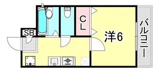 グランドーレ東須磨【1階】の間取り