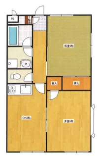 ハイツ本多聞【1階】の間取り