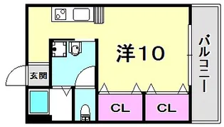 兵庫県西宮市高松町【マンション】の間取り