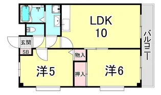 メルヴェイユ甲陽園【3階】の間取り