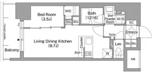 コンフォリア・リヴ北浜淡路町【2階】の間取り