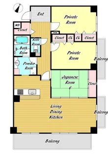 ロイヤル苦楽園【1階】の間取り
