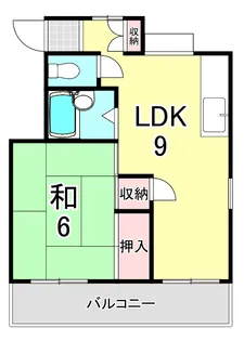 ハイツ南甲子園【3階】の間取り