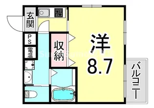 兵庫県神戸市東灘区岡本2丁目【マンション】の間取り