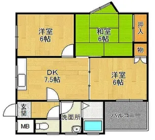 リアライズ新甲陽Ⅱ【1階】の間取り