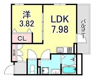 リブレメゾン西宮北口II【3階】の間取り