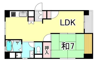 松園ハイツ【4階】の間取り