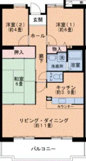 URルミエール千鳥 8号棟【5階】の間取り