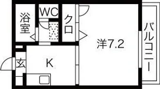 ルミエール岡本【2階】の間取り
