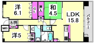 兵庫県神戸市中央区栄町通7丁目【マンション】の間取り