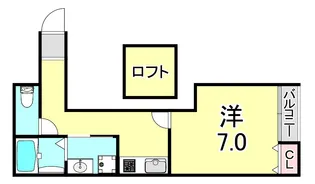 レジデンス月見山【1階】の間取り
