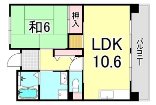 UR浜甲子園なぎさ街 20号棟【5階】の間取り