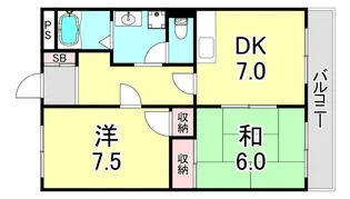 サンパレス東須磨【2階】の間取り