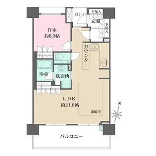 ザ・パークハウス神戸トアロード【13階】の間取り