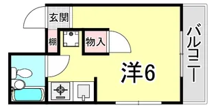 レジデンシア甲子園口【3階】の間取り