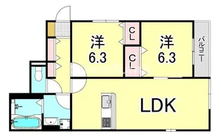 MAISON DE HIRO 2【1階】の間取り