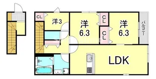 MAISON DE HIRO 2【2階】の間取り