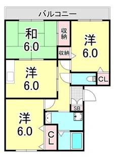 メゾン桃山台【2階】の間取り