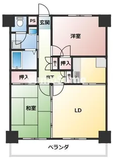 グランピアウエスト【3階】の間取り