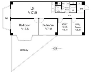 カサ・フェニックス北野【2階】の間取り