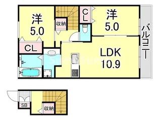 SUNNY GABLES(サニーゲイブルズ)の間取り