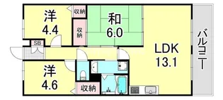 アプリーレ垂水【3階】の間取り