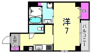 ざ・してぃ神戸元町【5階】の間取り
