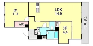 アプリーレ住吉本町【3階】の間取り