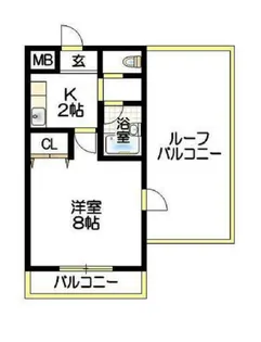 ヴィラパストラル2【4階】の間取り