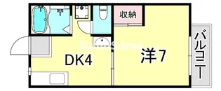 兵庫県西宮市中須佐町【アパート】の間取り