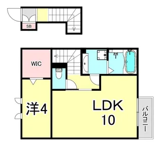 兵庫県宝塚市鹿塩1丁目【アパート】の間取り