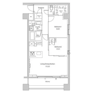 ザ・パークハビオ目黒プレイス【8階】の間取り