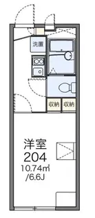 レオパレスベル芦屋【2階】の間取り