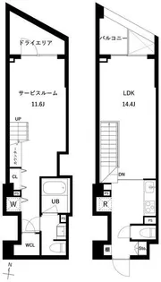 1LDKの間取り画像