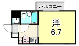 メゾンホープ立花【1階】の間取り