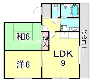 兵庫県西宮市甲風園3丁目【アパート】の間取り