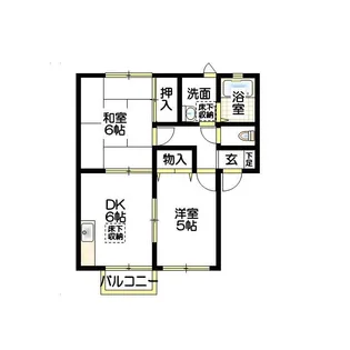 メゾンドラメール【2階】の間取り
