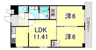 グレースコート尼崎【2階】の間取り