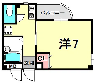 兵庫県西宮市越水町【マンション】の間取り