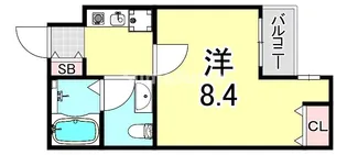 兵庫県芦屋市宮川町【マンション】の間取り