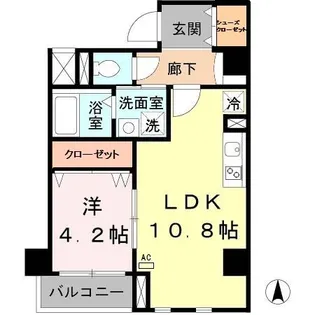 兵庫県神戸市中央区熊内町4丁目【マンション】の間取り