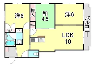 兵庫県西宮市松山町【マンション】の間取り