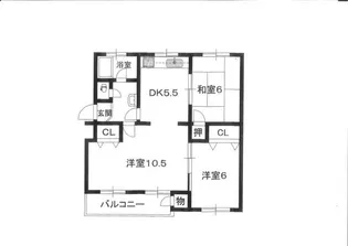 東垂水住宅1号棟【2階】の間取り