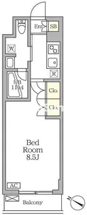アジールコート三宿テラス【2階】の間取り